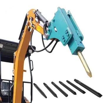 Buy Concrete Chisel Machine Moil Point Rock Breaker Fitting Chisel Rod Tip St200 St300 Et200 Et300 at wholesale prices