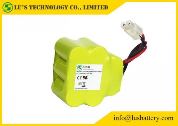 9.6 Volt Rechargeable Battery Pack , 3000 Mah NIMH Battery Customized Color