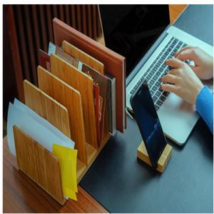 hot selling bamboo book holder brochure holder using office home with factory price