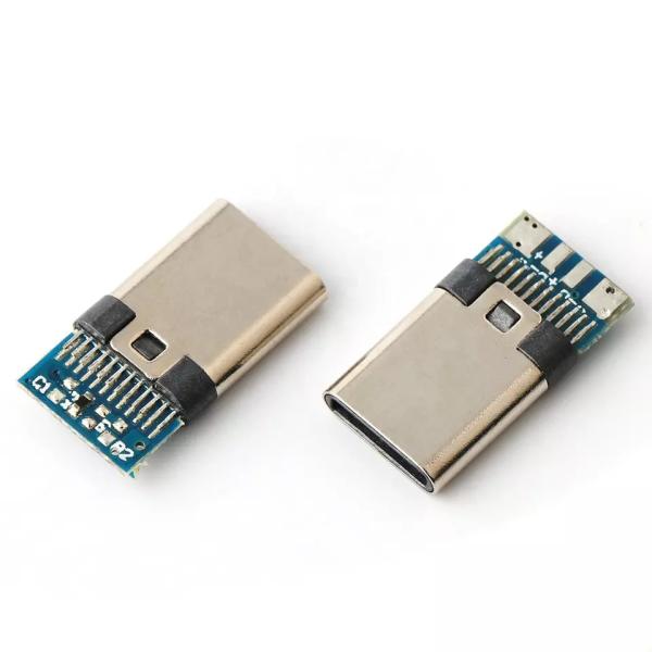 Buy USB Connectors TYPE C Plug 24pin 4 Core Solder Wire With PCB Male Socket at wholesale prices