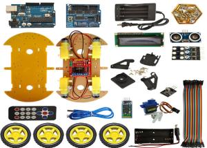 Quality Intelligent Bluetooth Tracking Obstacle Avoidance Robot Smart Car with LCD for sale