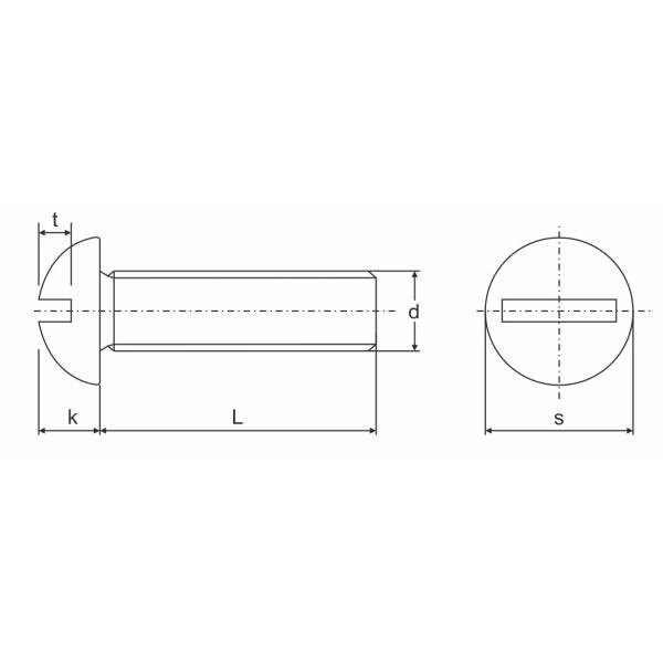 Galvanized Carbon Steel Slotted Strut Fasteners Round Button Head Cap Screw