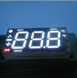 Quality Multiplexed Triple Digit Seven Segment LED Display Ultra White For Heating / Cooling Control for sale