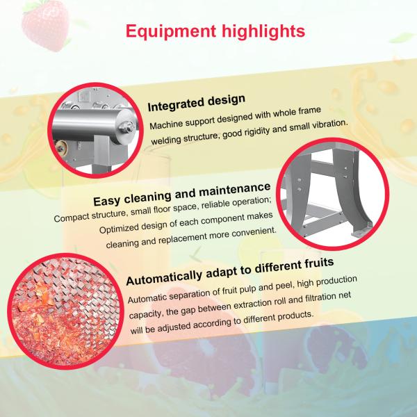 50Hz Automatic Pineapple Processing Line Fruit Extractor Machine