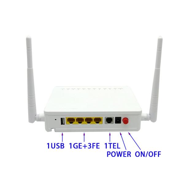 Buy English Firmware ZTE GPON ONU F663 1GE 3FE 1TEL 5DBI WIFI ONU ROUTER at wholesale prices