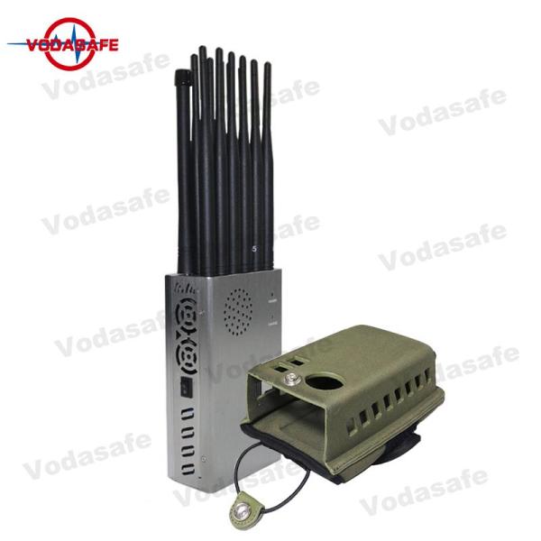 12W 10000mAh Portable Signal Jammer Blocker Nylon Case 2.5dbi For 5G 4G 3G