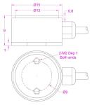 Miniature Compression Load Cell 1kg With Flanged Surface Micro Compression