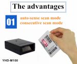 Fixed Mount Omni Directional Bar Code Scanner 2D Reader RS232 USB TTL Interface