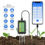 Smart 8-in-1 Soil NPK EC PH Temperature Moisture Sensor USB Multi-Parameter