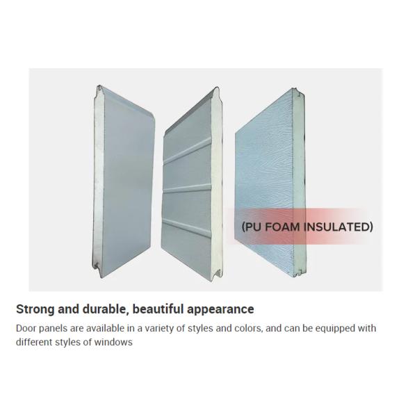 Powder Coated Insulated Sectional Overhead Door With 50-80mm Polyurethane Foam Insulation