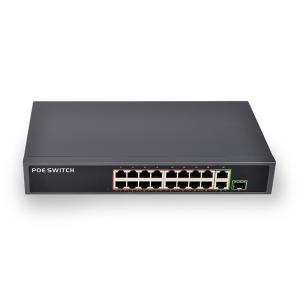Quality 16-port 10/100M switch IEEE 802.3af/a standard 250W power backplane bandwidth 12.8 Gbps uplink port POE switch for sale