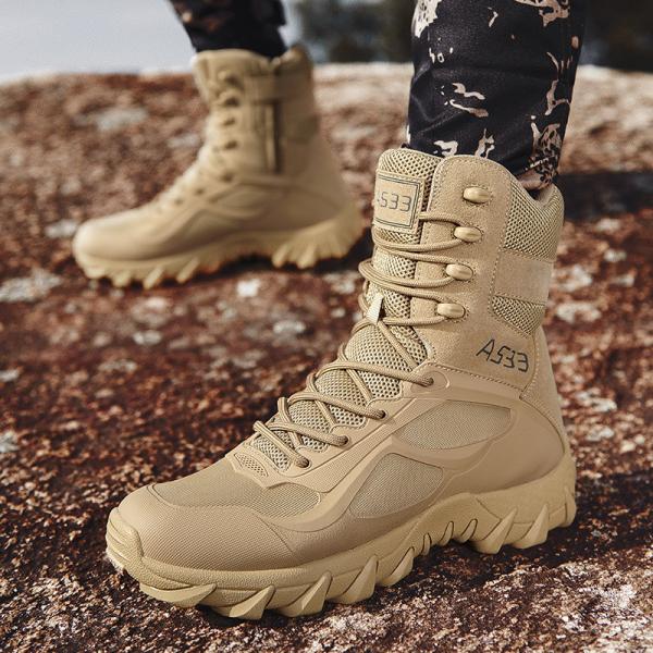 Men's High Top Tube Tactical Military Boots Breathable Slip Resistant EU 37-46