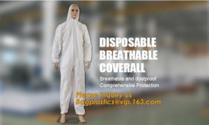China disposable breathable coverall,China Supplier for Disposable Non Woven Coverall Suit,disposable wholesale waterproof cov on sale