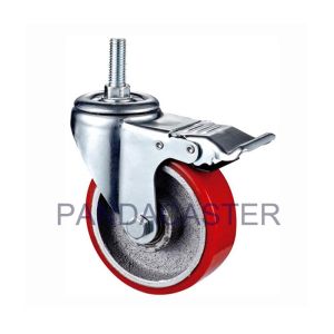 Buy cheap Polyurethane Tread Medium Duty Castors , 4 Swivel Caster With Brake from wholesalers