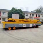 China Precast Concrete Structure Transfer Trolley 50T Trackless Transfer Cart for sale