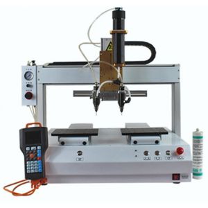 XHL-D4331double head double work table glue dispenser machine 4 axis glue