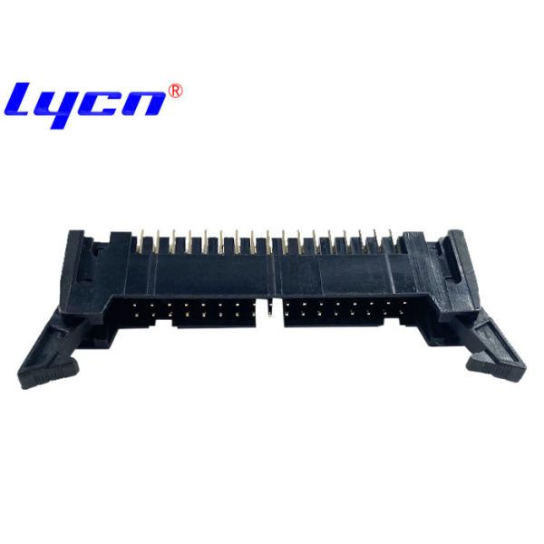 Straight Ejector Header LCP Black 2.54mm Pitch Long Latch PCB Board Pin Connectors