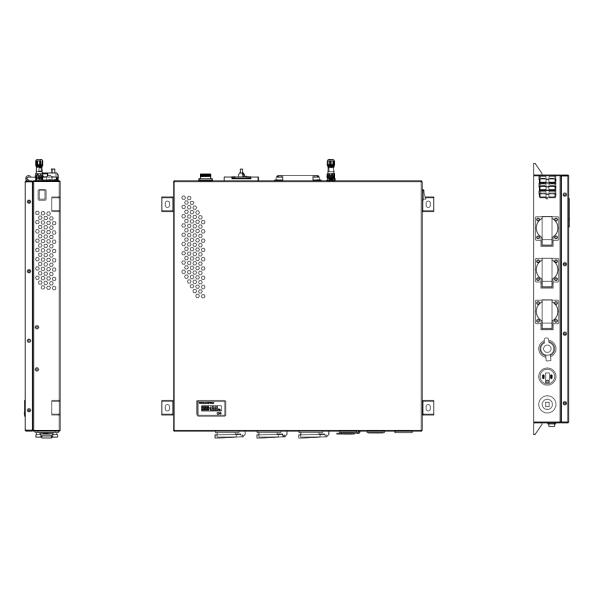 Slimline Max 12.8V 110Ah RV Lithium Battery Pack Integrated Inverter For Pickup Truck
