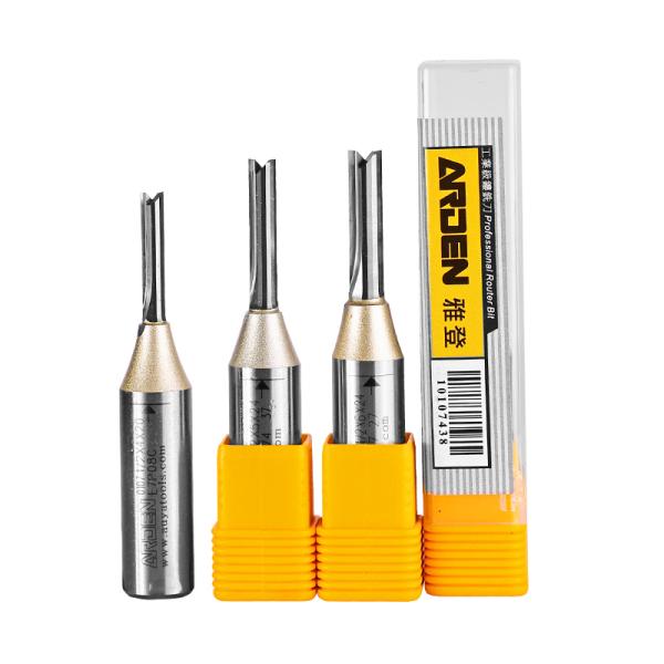 Arden 1/4 1/2 Shank TCT 2 Flutes CNC Wood Cutting Router Straight Bit Tools for MDF Pine Wood Hardwood