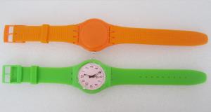 Quality 10 Candy Colors Jelly Band Silicone Swatch Style Watch With Plastic Case , Quality Japan Movement PC21S for sale