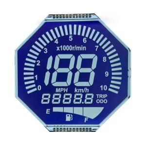 Quality Customized Matrix HTN LCD Display Eight Shape Monochrome 7 Segment Graphic LCD Screen For Motorcycle Instruments for sale