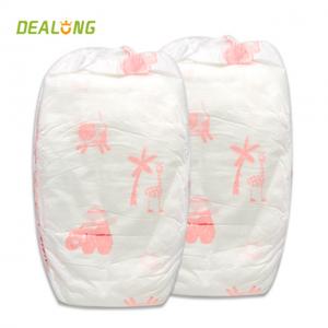 China PE Backsheet Infant Baby Diapers Breathable Soft Cotton Diapers Absorbency FDA on sale