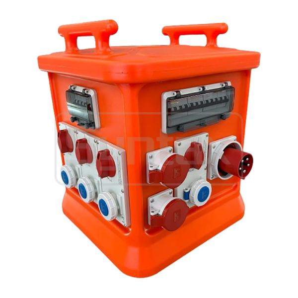 Buy Syntax MK2N 5P 63A Portable Distribution Box PE Material With 16Amp Mechanical Interlocked & Switched CEE Sockets at wholesale prices