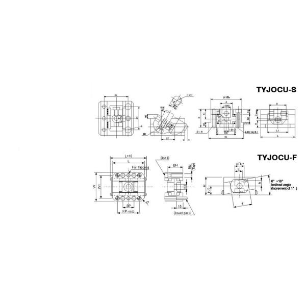 Loose Core Injection Mold Components Slide Unit KOCU-S Fixing Type