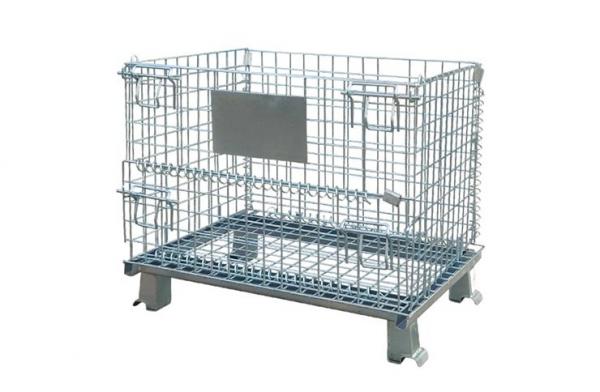 Buy Metal Bin Storage Container Wire Cage Stackable Rolling Metal Security Cage at wholesale prices
