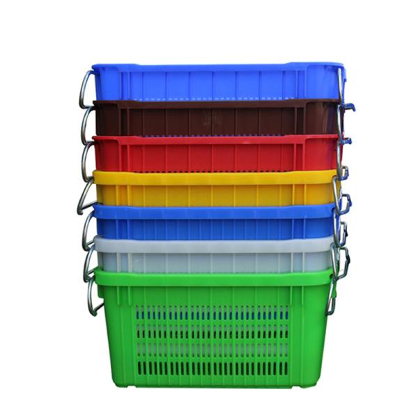 Convenient Handle Collapsible PP Fruit Vegetable Seafood Crates for Easy Storage