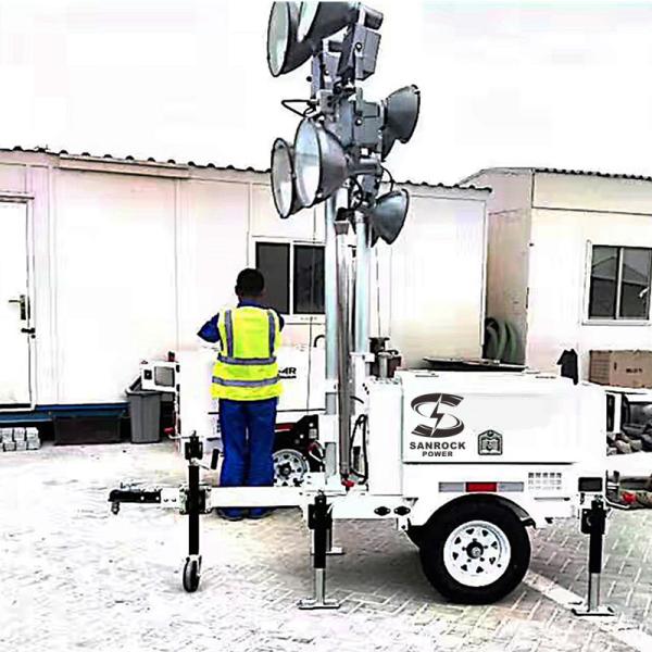 6kw/7.5kw Portable Diesel Light Tower 230VAC / 240VAC Trailer Mounted Light Towers