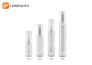 Quality Transparent / Clear Cosmetic Bottles , Airless Vacuum Pump Bottle Single Layer for sale