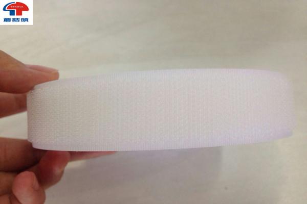 Buy White Sew On Hook and Loop Tape , Nylon hook loop tape Printed at wholesale prices