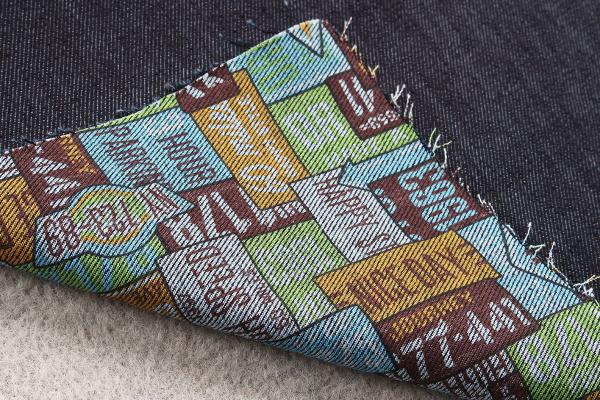 Buy 13oz Denim Twill Fabric Customized Print Pattern Face And Back Side at wholesale prices