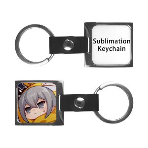Quality Zinc Alloy Metal Sublimation Keychain With Leather Buckle Picture Keychain for sale