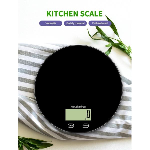 Round Glass Platform Kitchen Weighing Scales