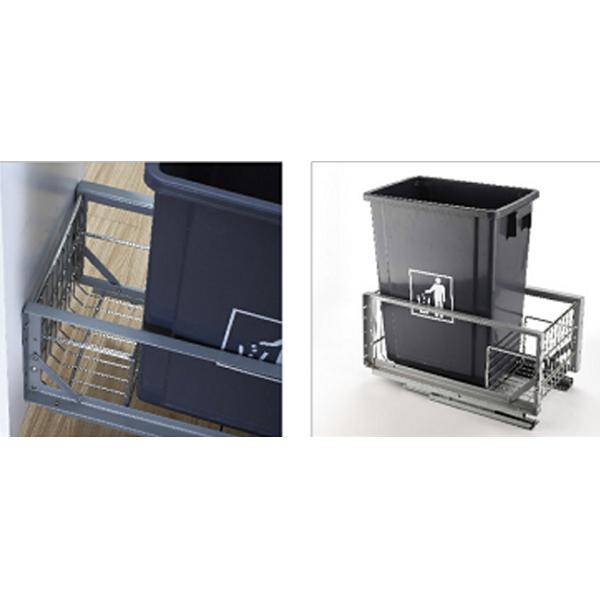 Durable Kitchen Cabinet Accessories Pull - Out Assembly Waste Bin For Storage