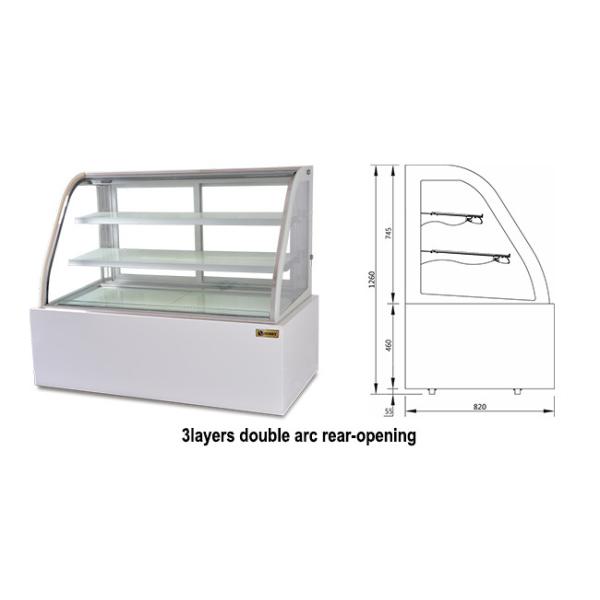 Refrigerator Bakery Display Cabinet 110cm Refrigerated Pastry Display Case