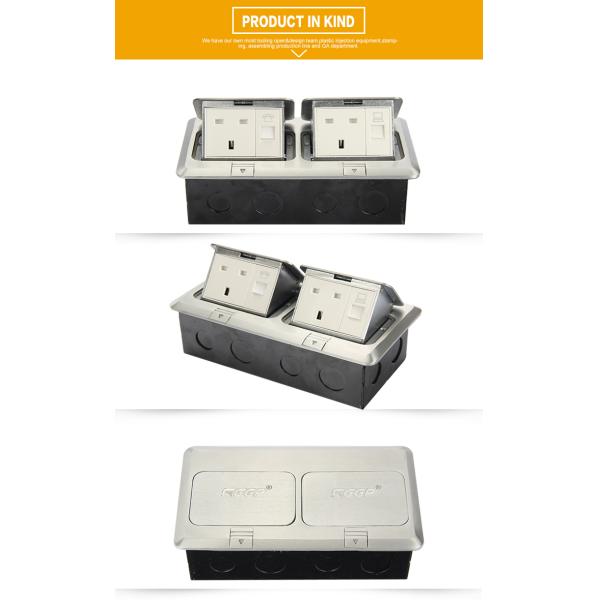 Durable Table Mounted Double Floor Socket For Double Networking Telephoned
