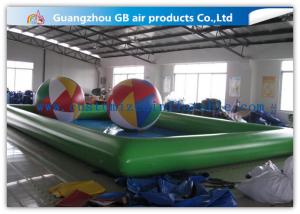 China Green Inflatable Swimming Pool Toys , Inflatable Kiddie Pools With Colorful Balls on sale