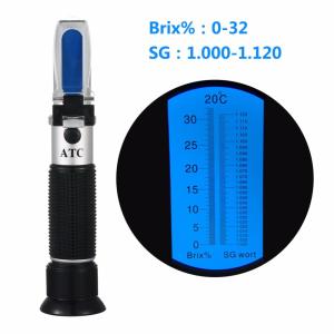 Quality RSG-32ATC Beer Wort and Wine Refractometer,brewing refractometer 0-32 Dual Scale - Specific Gravity 1.000-1.120 and 0-32 for sale