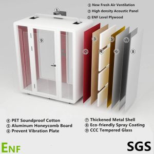 Customized Office Sound Proof Booth , Prefab Home Office Pod 380kg