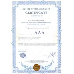 Jiangsu NOVA Intelligent Logistics Equipment Co., Ltd. Certifications