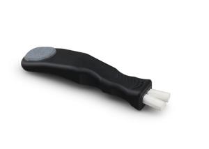 Black Handheld Skate Sharpener , Portable Ice Skate Sharpener With Whetstone