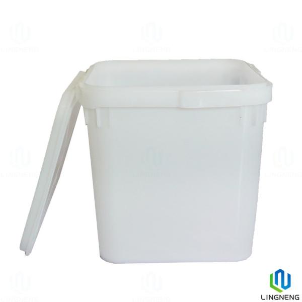 Buy 23L Square Plastic Buckets Stackable Nestable With Lid at wholesale prices