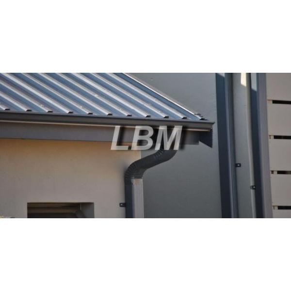 Blue color PLC Control Automatic Metal Gutter Roll Forming Machine made in China 2018 new type