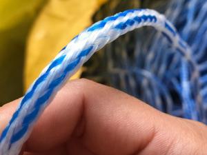 China Hand Line For Cast Net Hollow Braid Polyethylene Rope White Blue Mixed on sale