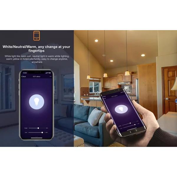 RoHS 9W Smart Light Bulbs Alexa 20lm Smart Life Light Bulb RGBW