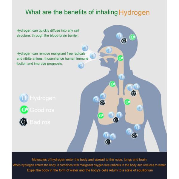 Portable Hydrogen Inhalation Machine 99.99% Purity 900ml/min Flow