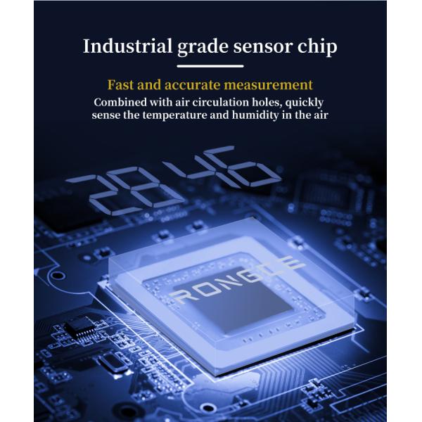 Industrial Grade Digital Thermometer Hygrometer Wall Clock Explosion Proof Probe LED Display for Weather Station Indoor Outdoor